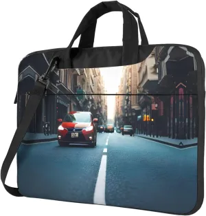 Red Car And Bicycle Laptop Bag - Shockproof & Stylish Laptop Handbag For Unique And Safe Laptop Transportation