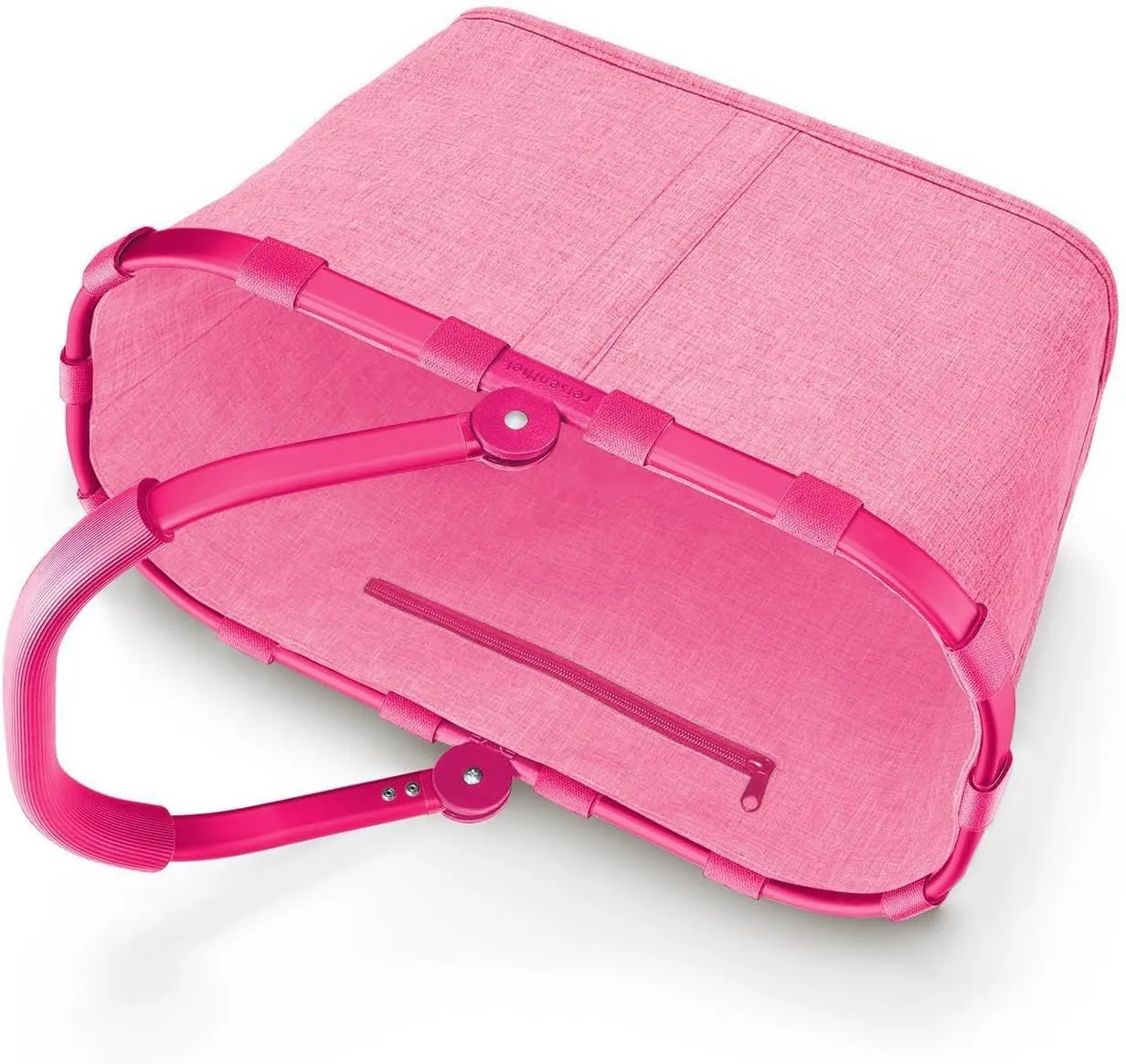 reisenthel Carrybag Sturdy Shopping Basket with Lots of Storage Space and Practical Inner Pocket - Elegant and Water-Repellent Design, Frame Twist Pink, Einheitsgröße, Sports