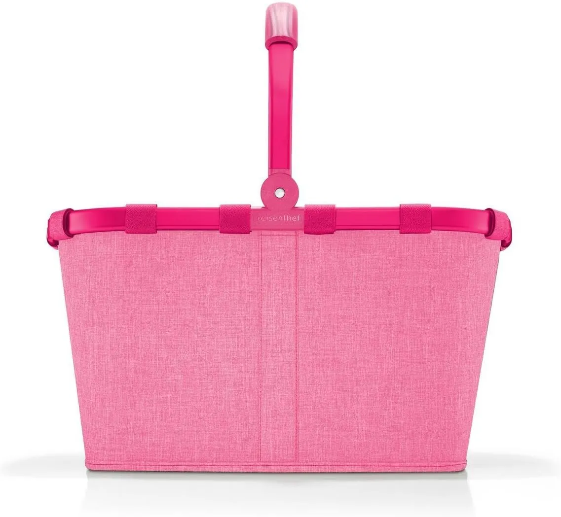reisenthel Carrybag Sturdy Shopping Basket with Lots of Storage Space and Practical Inner Pocket - Elegant and Water-Repellent Design, Frame Twist Pink, Einheitsgröße, Sports