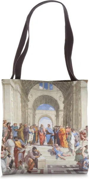 Renaissance Famous Painting The School of Athens Tote Bag