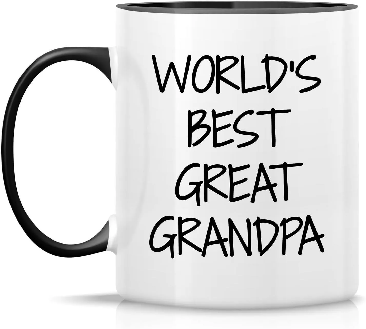 Retreez Funny Mug - World's Best Great Grandpa 11 Oz Ceramic Coffee Mugs - Funny, Motivational, Inspirational birthday gifts - White Mug with Black Handle and Inner