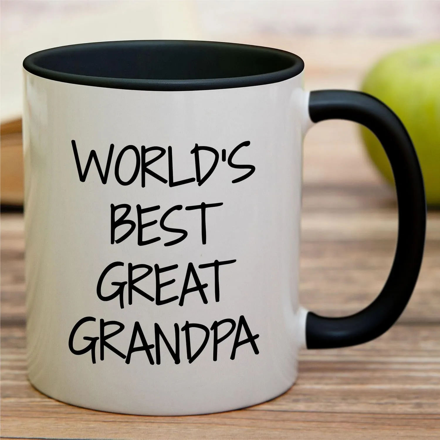 Retreez Funny Mug - World's Best Great Grandpa 11 Oz Ceramic Coffee Mugs - Funny, Motivational, Inspirational birthday gifts - White Mug with Black Handle and Inner