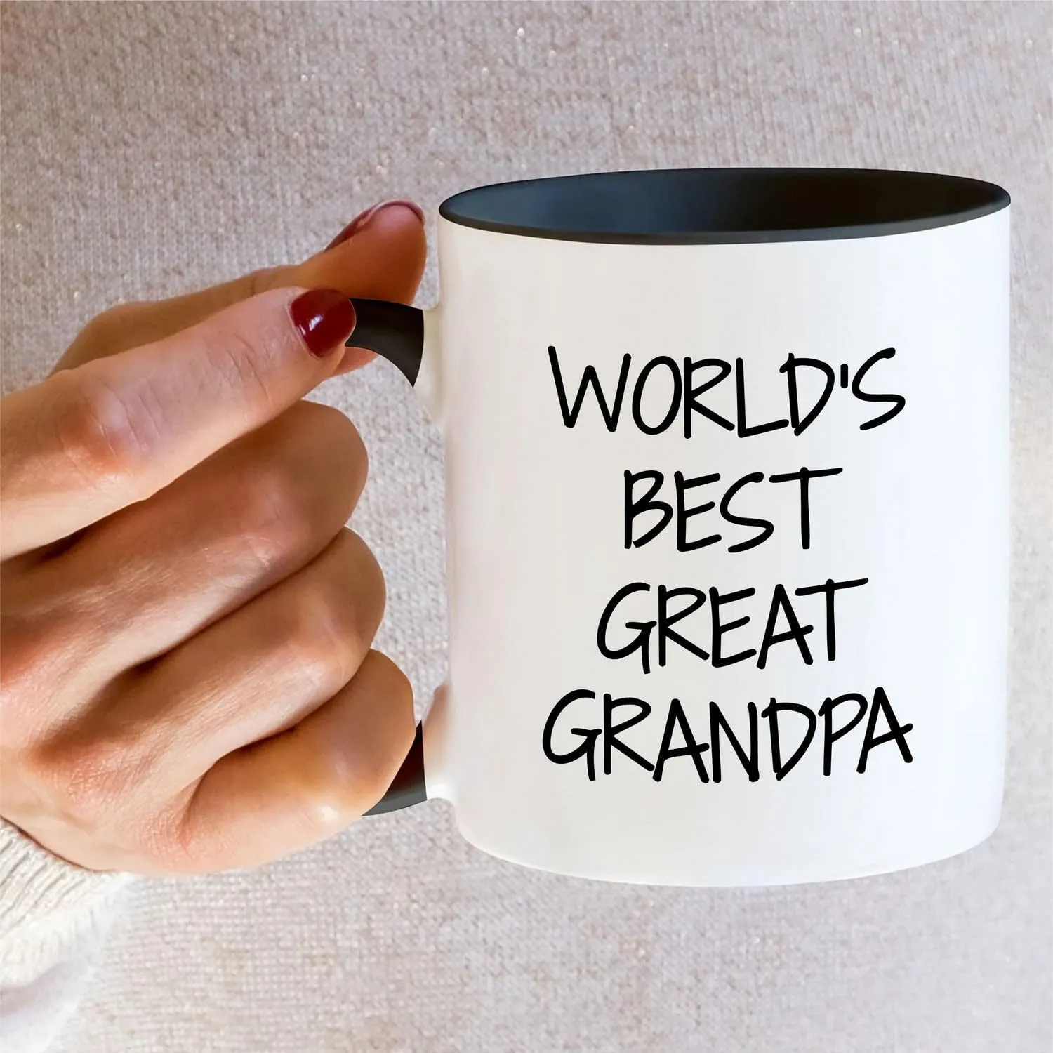 Retreez Funny Mug - World's Best Great Grandpa 11 Oz Ceramic Coffee Mugs - Funny, Motivational, Inspirational birthday gifts - White Mug with Black Handle and Inner