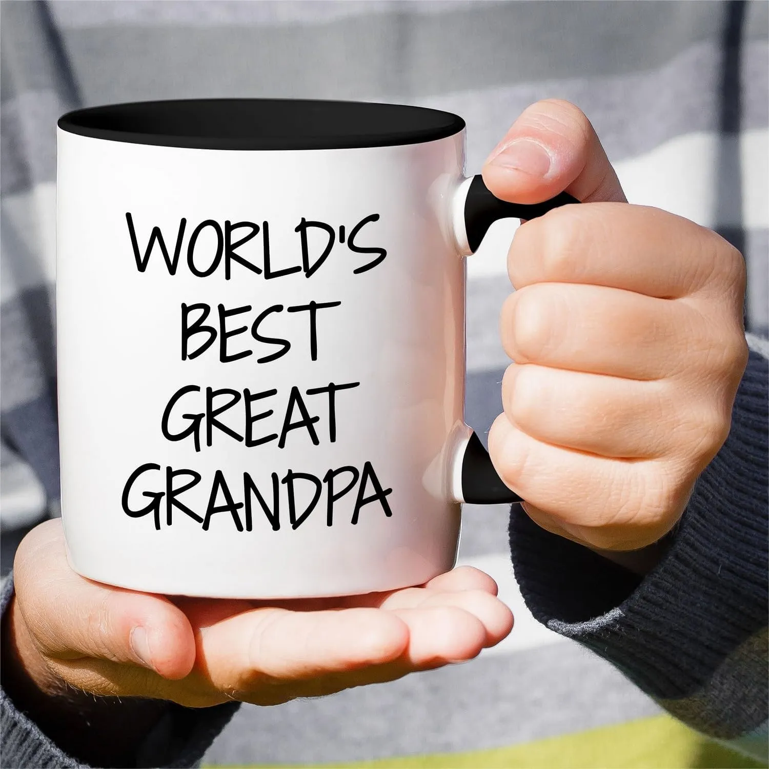 Retreez Funny Mug - World's Best Great Grandpa 11 Oz Ceramic Coffee Mugs - Funny, Motivational, Inspirational birthday gifts - White Mug with Black Handle and Inner
