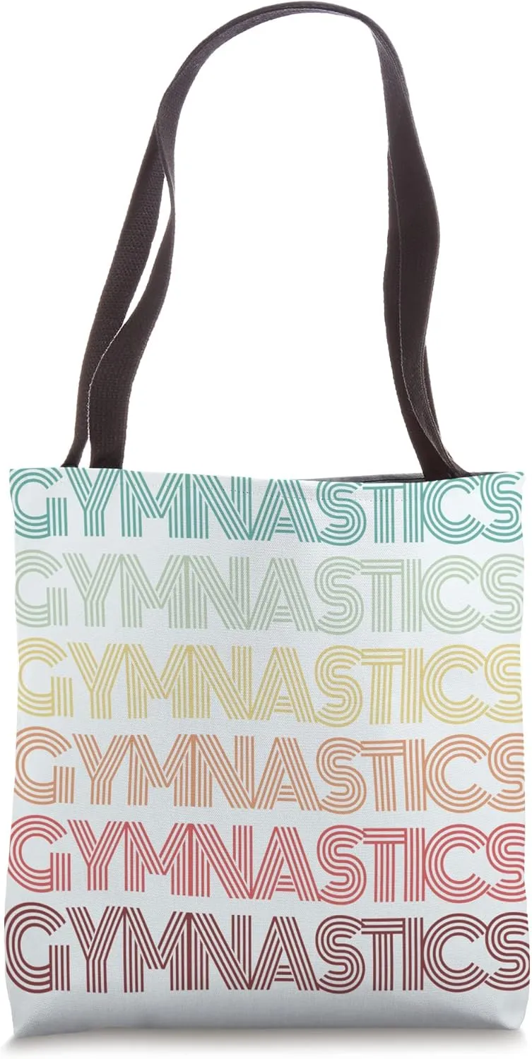 Retro GYMNASTICS Vintage Tumbling Flipping Gymnast Tumble Tote Bag