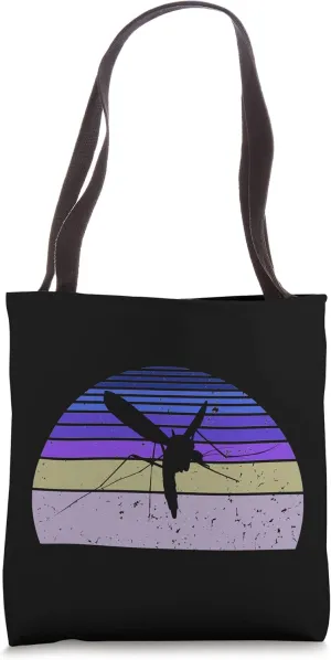 Retro Mosquito Vintage Mosquito Silhouette Animal Lover 70s Tote Bag