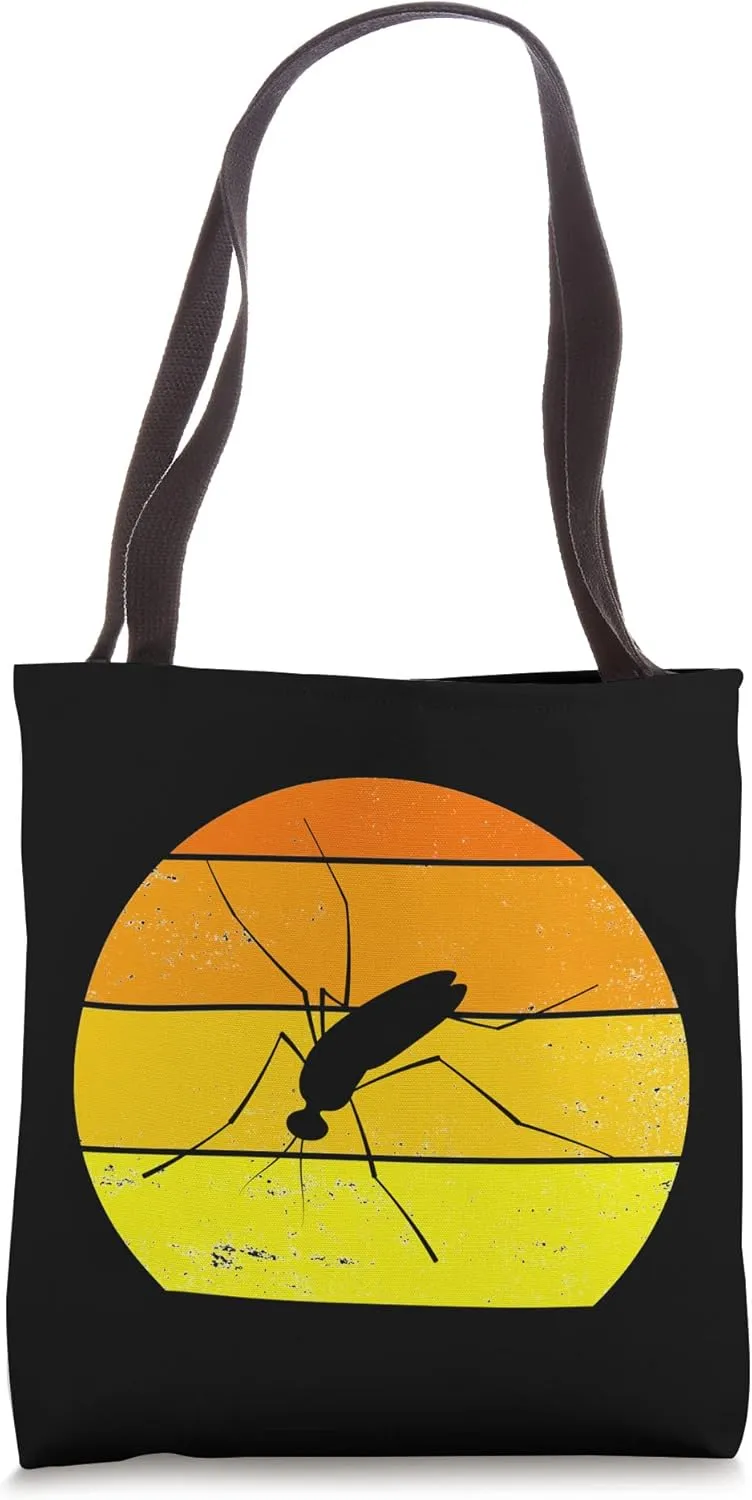 Retro Mosquito Vintage Mosquito Silhouette Mosquito Animal Tote Bag