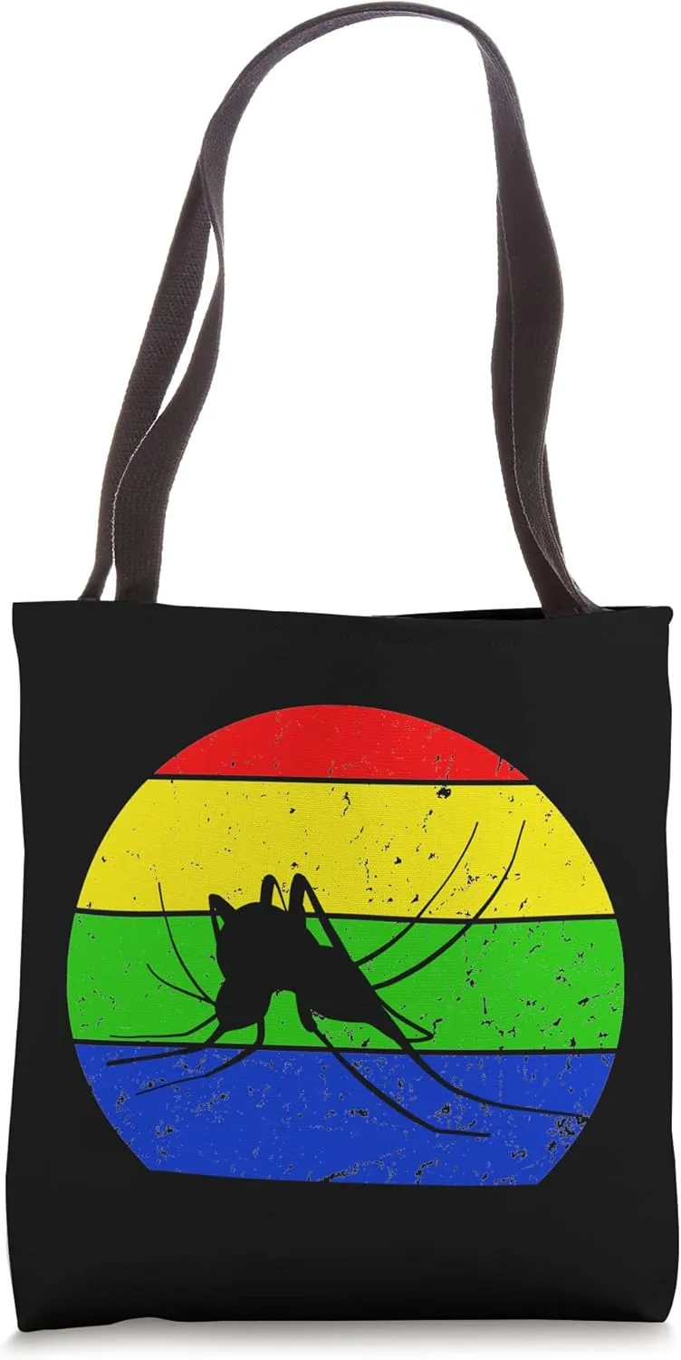 Retro Mosquito Vintage Mosquito Silhouette Mosquito Animal Tote Bag