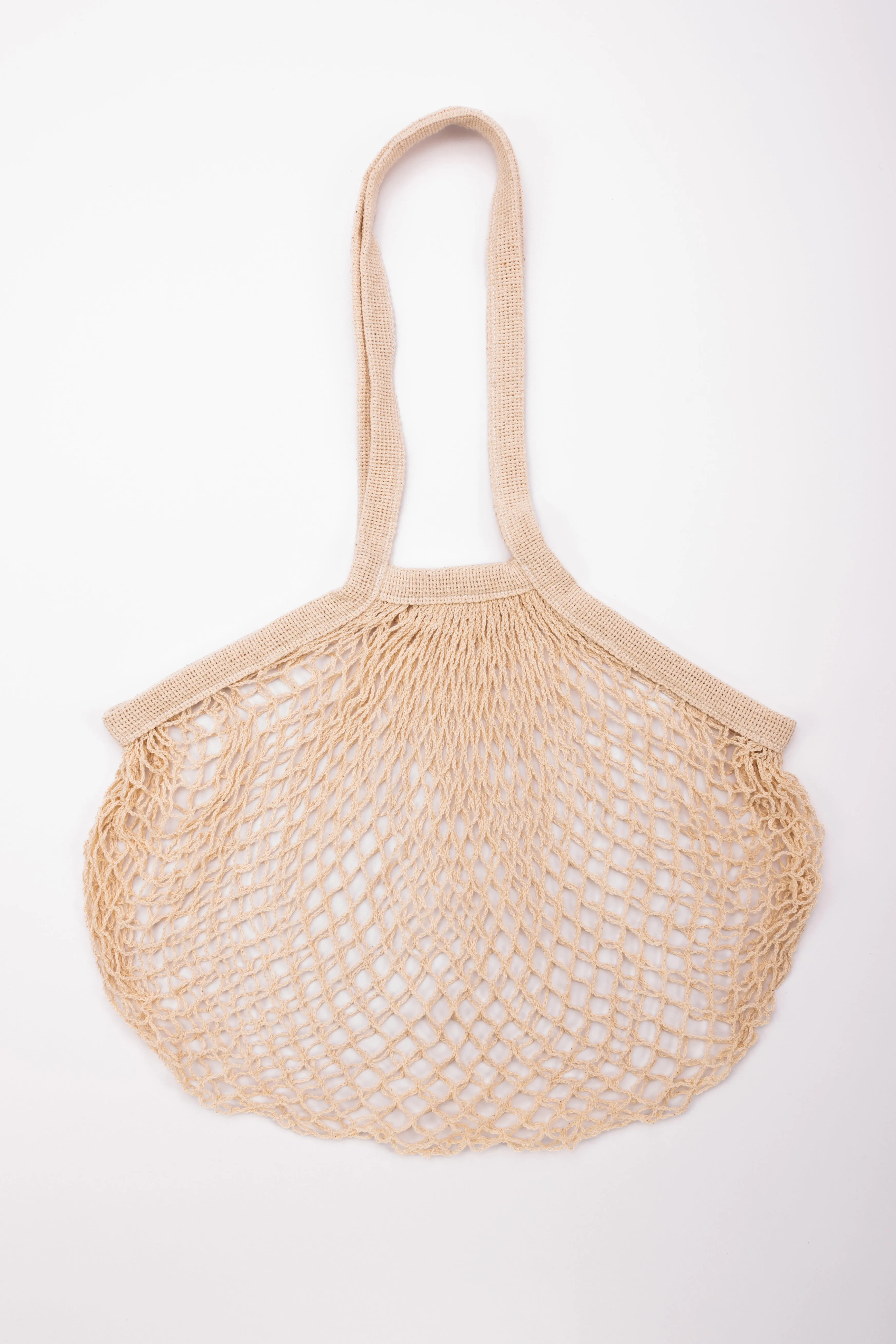 Reusable Cotton Bags - Oatmeal - Cotton String Bag - Long Handle