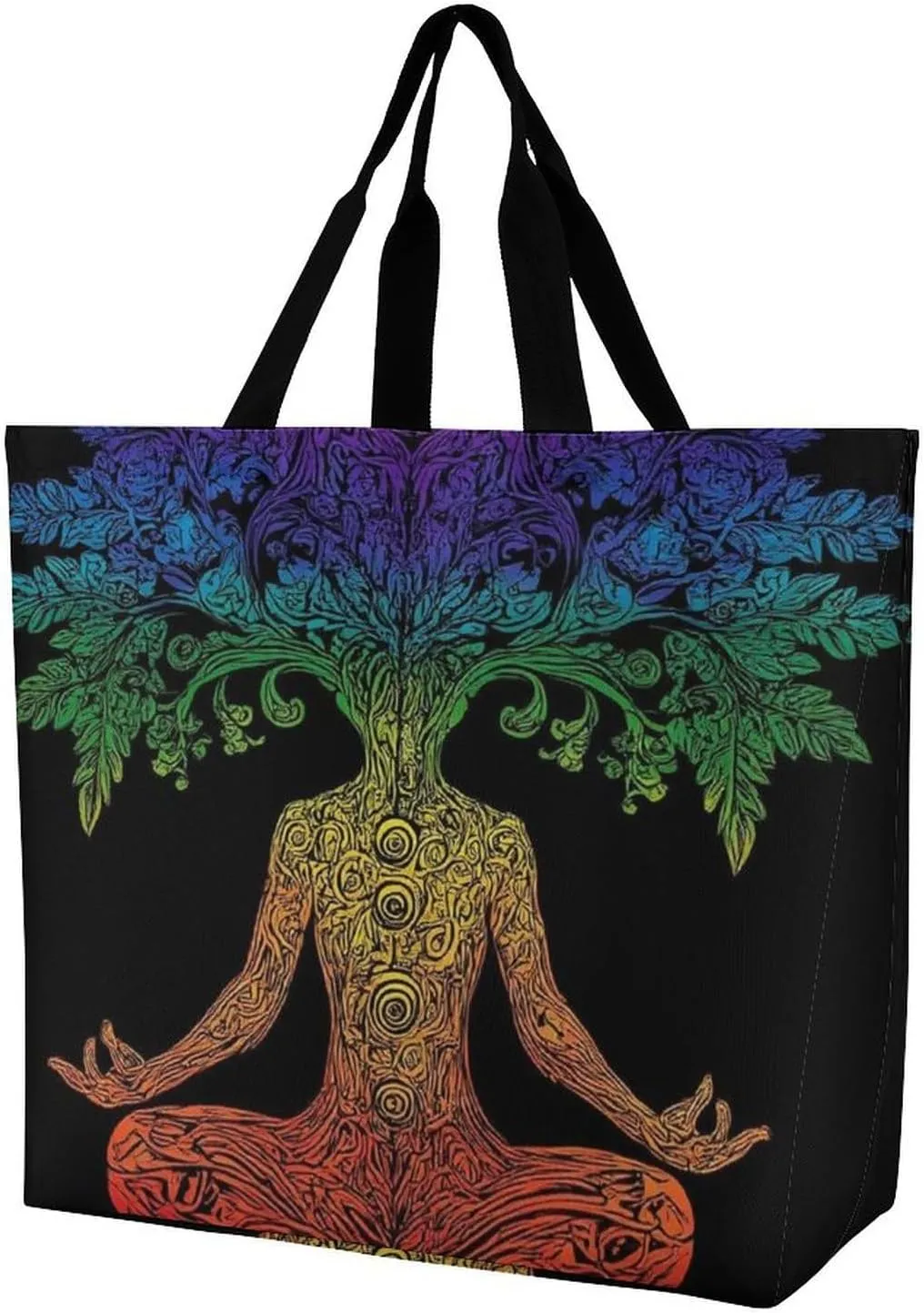 Reusable Grocery Bag for Women, Portable Large Shopping Storage Bag Casual Shoulder Handbags