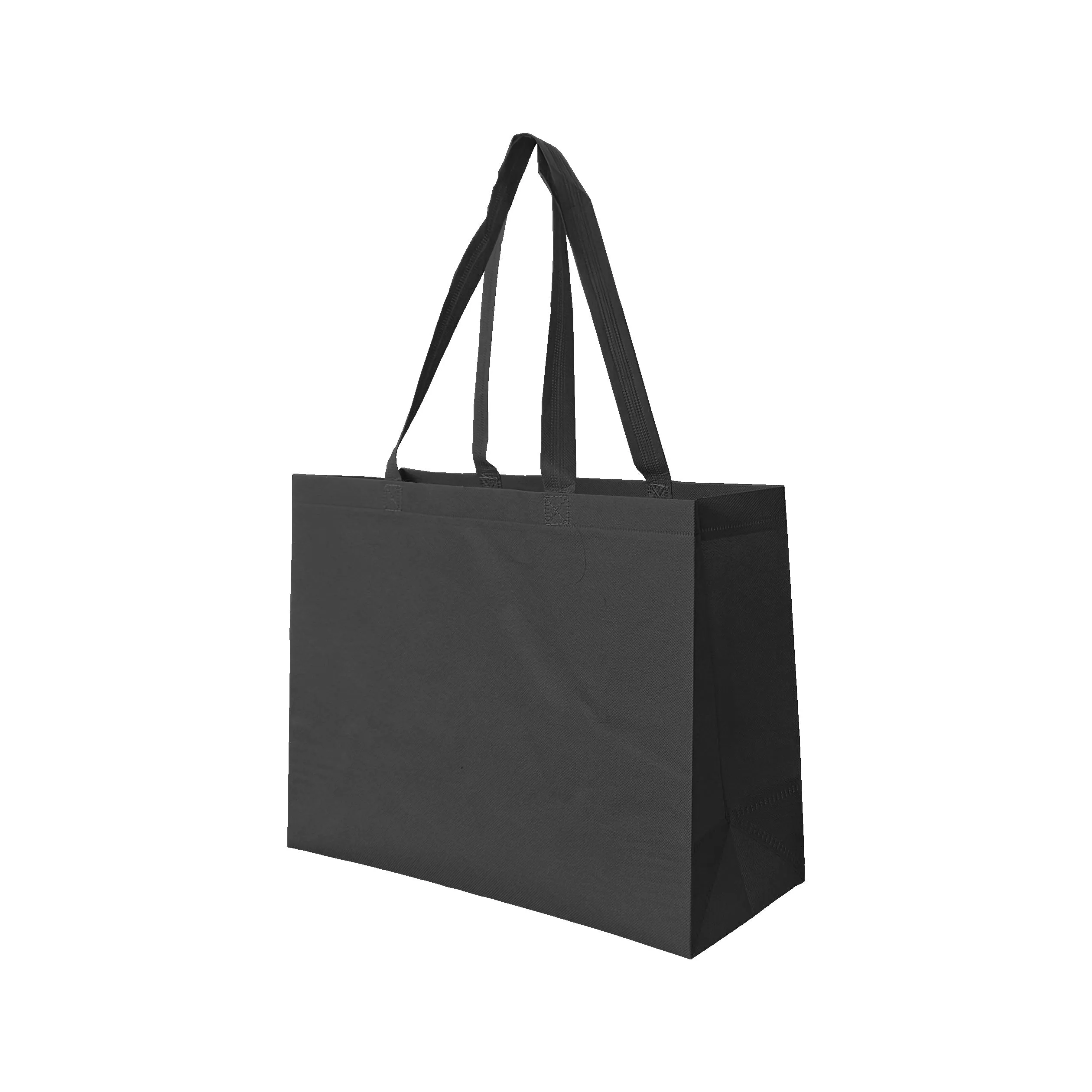 Reusable Non-Woven Shopping Bags | Black | 50 Pack