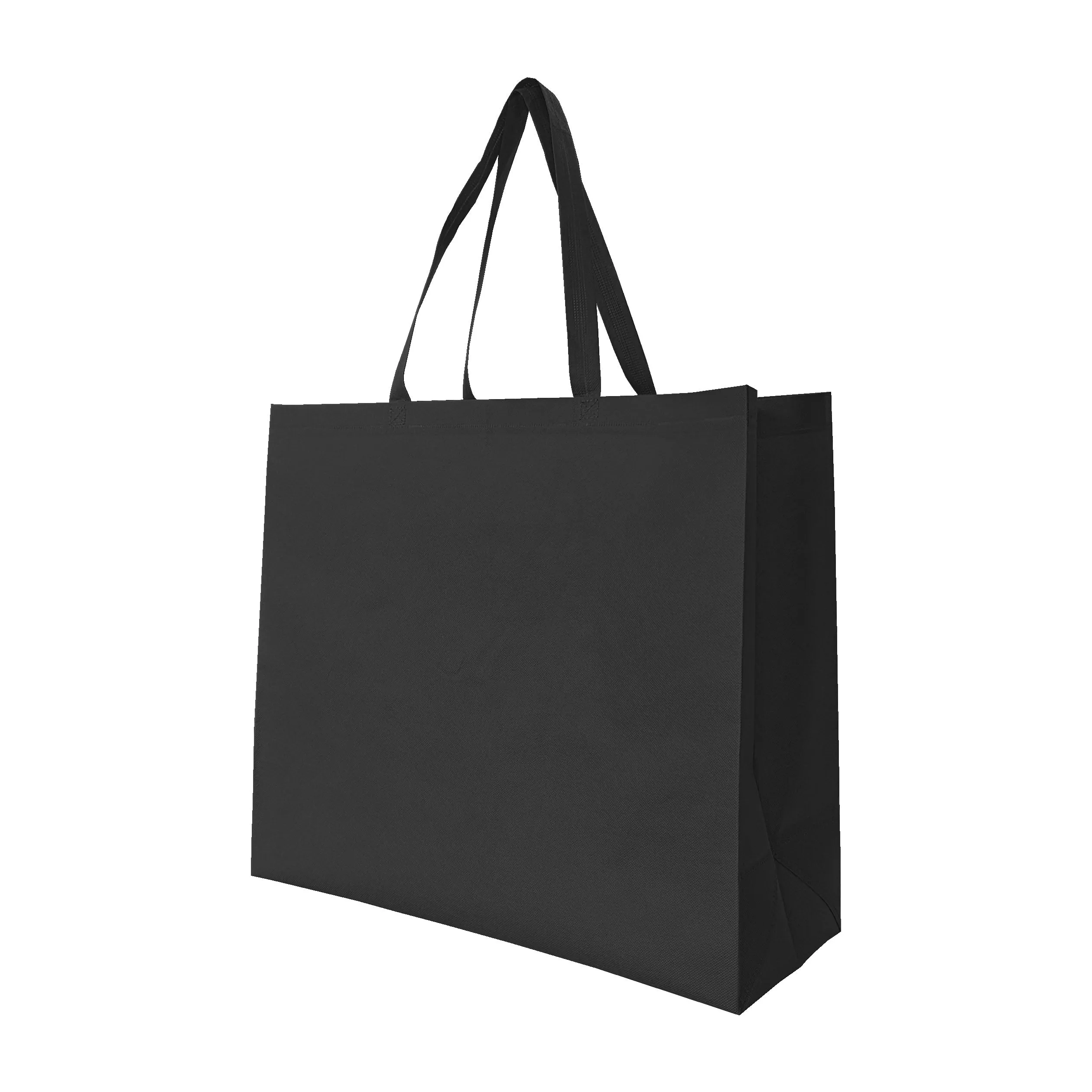 Reusable Non-Woven Shopping Bags | Black | 50 Pack