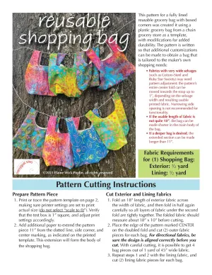 Reusable Shopping Bag Pattern