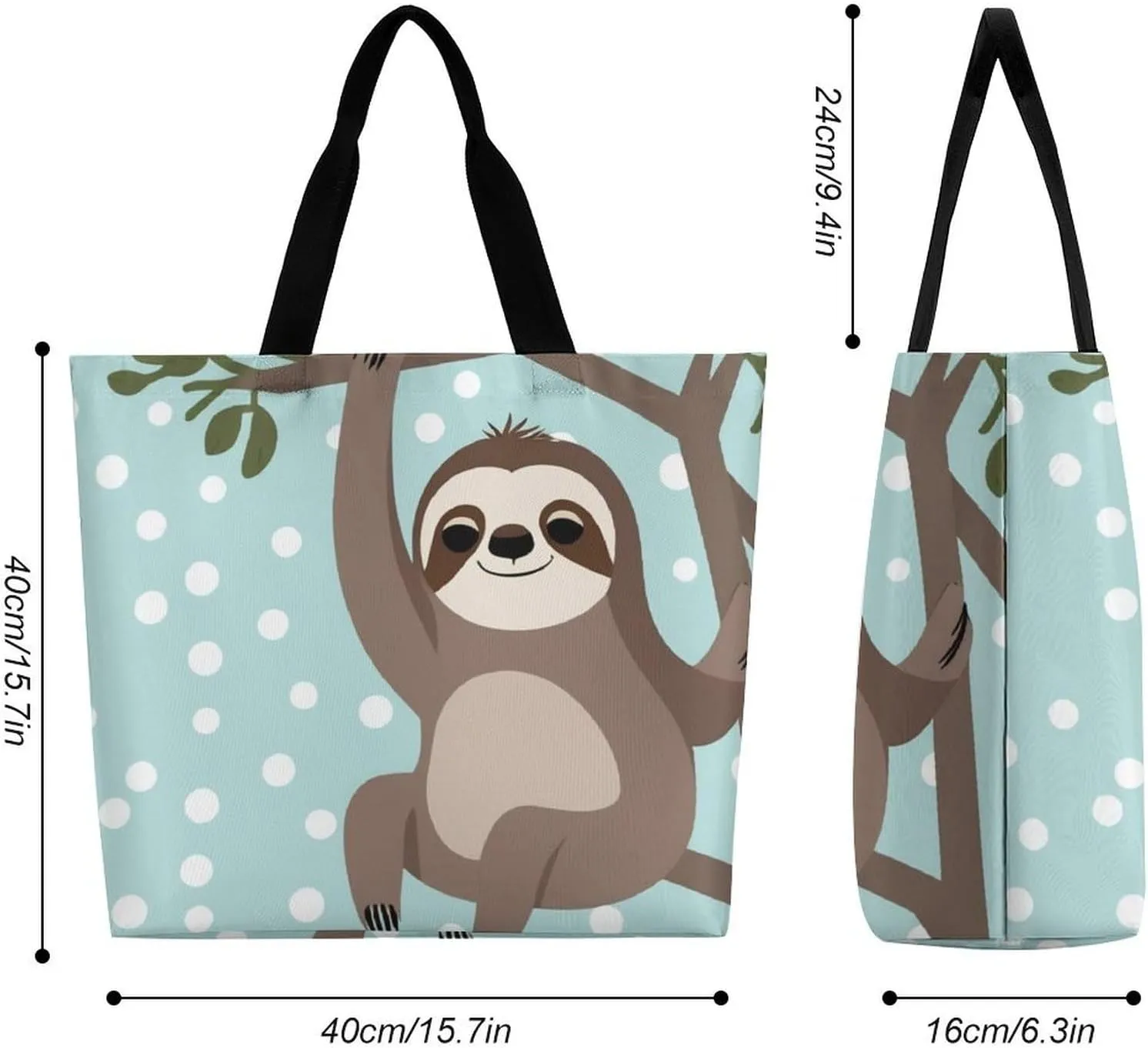 Reusable Shoulder Bag for Women, Portable Large Grocery Shopping Bags Casual Tote Bag