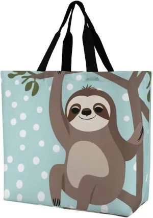 Reusable Shoulder Bag for Women, Portable Large Grocery Shopping Bags Casual Tote Bag