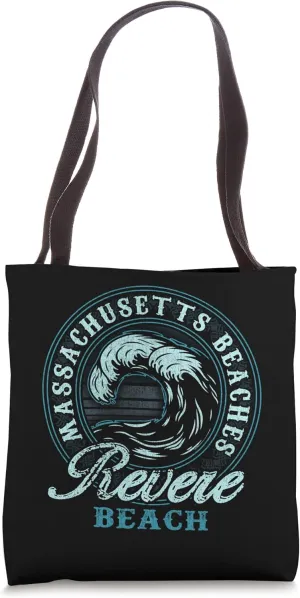 Revere Beach Retro Wave Circle Tote Bag