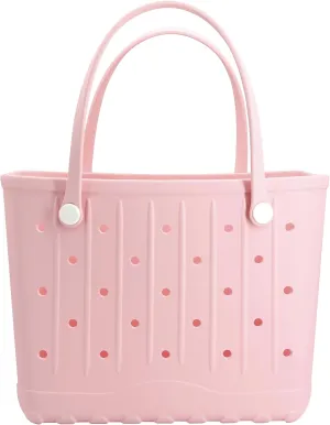 Rubber Beach Tote Bag, Large Waterproof Beach Bag for Pool Boat, Sports, Outdoor Washable Travel Tote Bag
