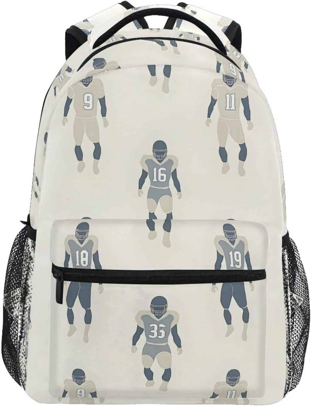 Rugby Player Backpack 3rd 4th 5th Grade School Bookbag Travel Laptop Daypack Bag Purse for Boys Girls Teens