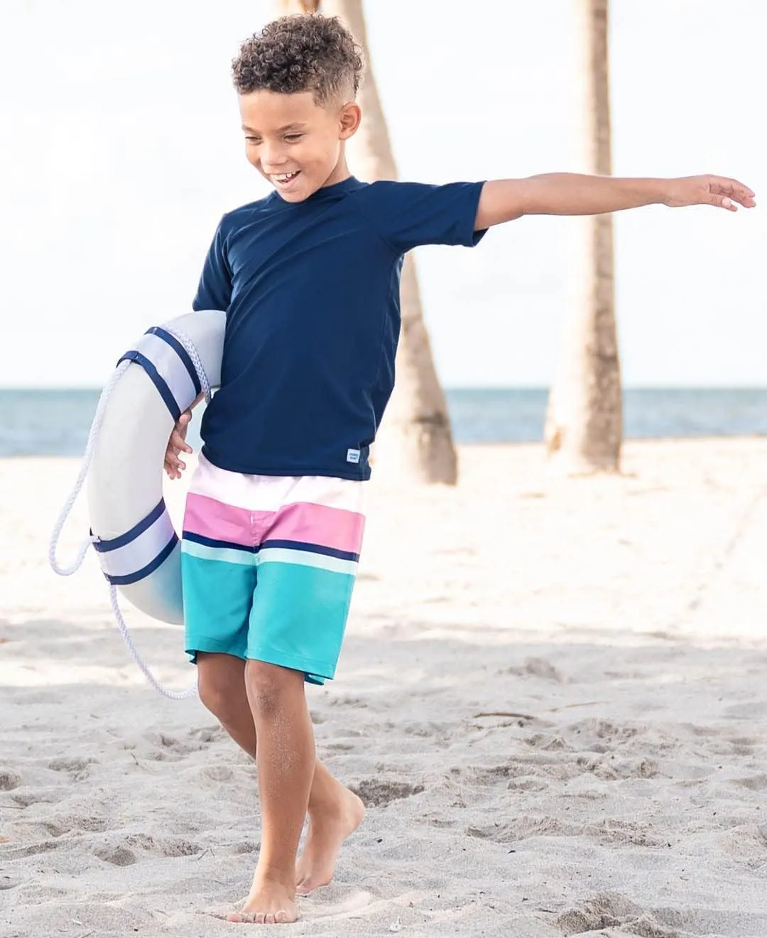 RUGGEDBUTTS® Baby/Toddler Boys Short Sleeve Rash Guard