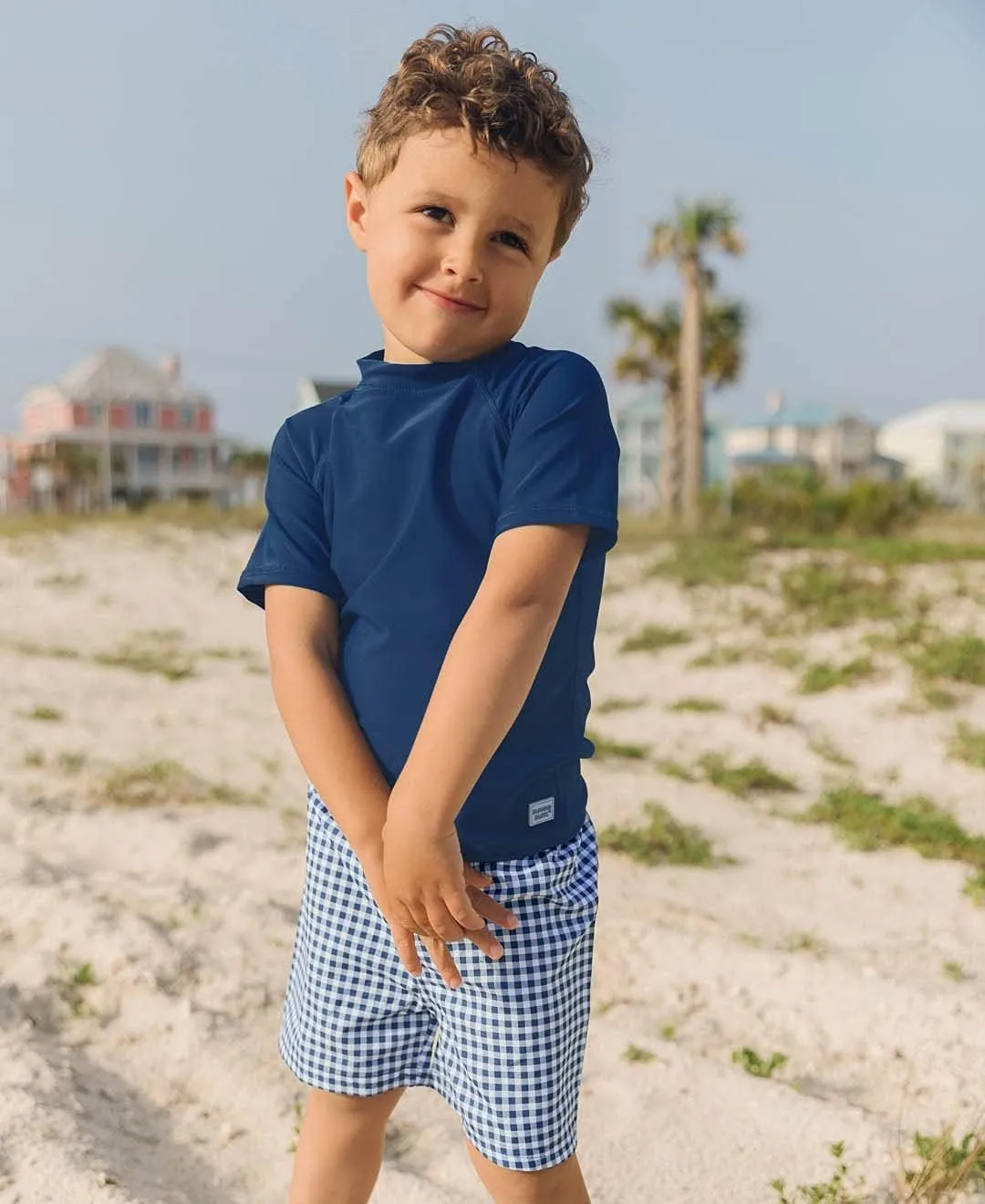 RUGGEDBUTTS® Baby/Toddler Boys Short Sleeve Rash Guard
