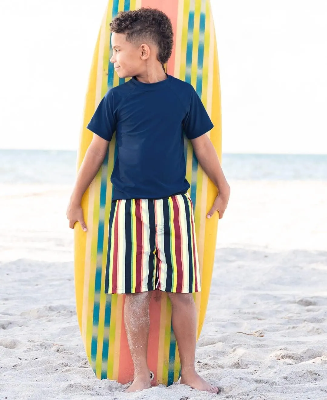 RUGGEDBUTTS® Baby/Toddler Boys Short Sleeve Rash Guard