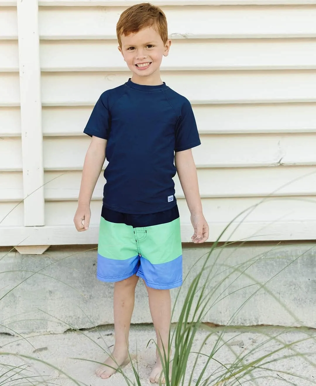 RUGGEDBUTTS® Baby/Toddler Boys Short Sleeve Rash Guard