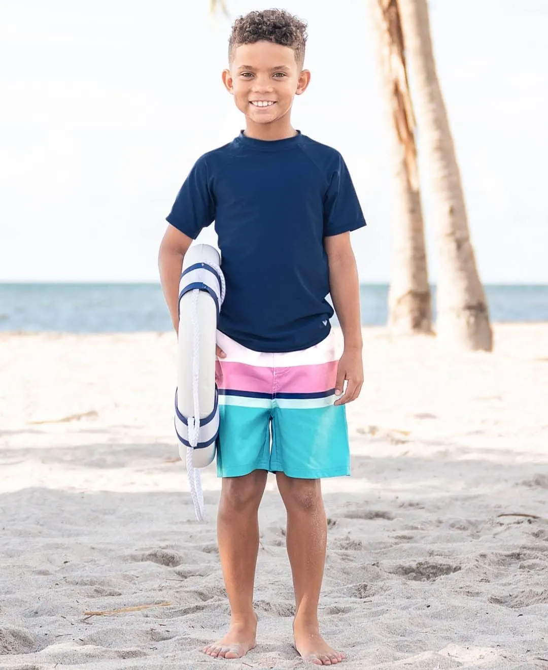 RUGGEDBUTTS® Baby/Toddler Boys Short Sleeve Rash Guard