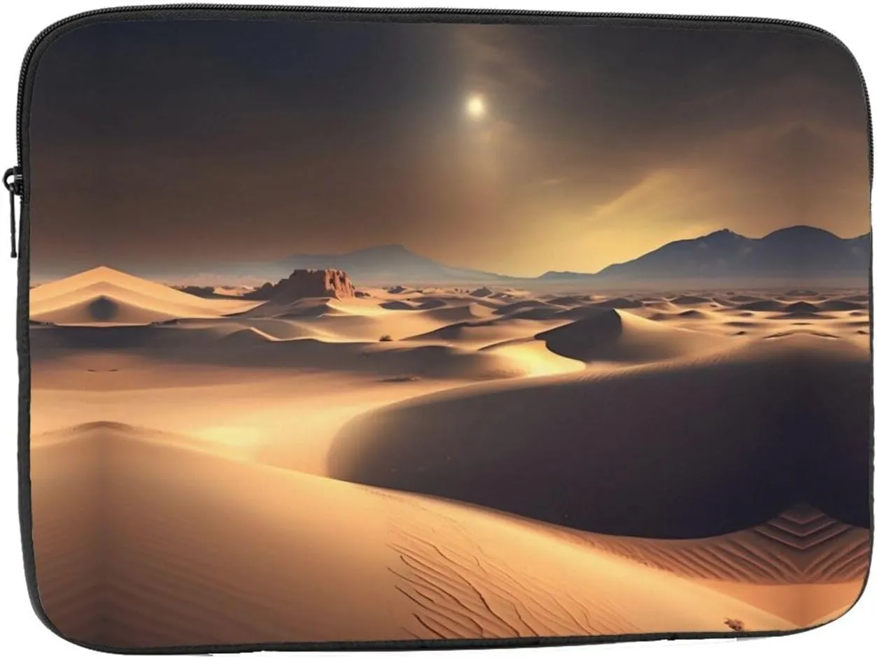 Sahara Desert Prints Shockproof Portable Laptop Sleeve Bag 15 inch for Men and Women Business Travel, Office Daily Use