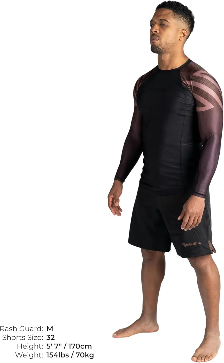 Sanabul Essential Long Sleeve Compression Training Rash Guard for MMA BJJ Wrestling Grappling and No Gi Jiu Jitsu rashguard
