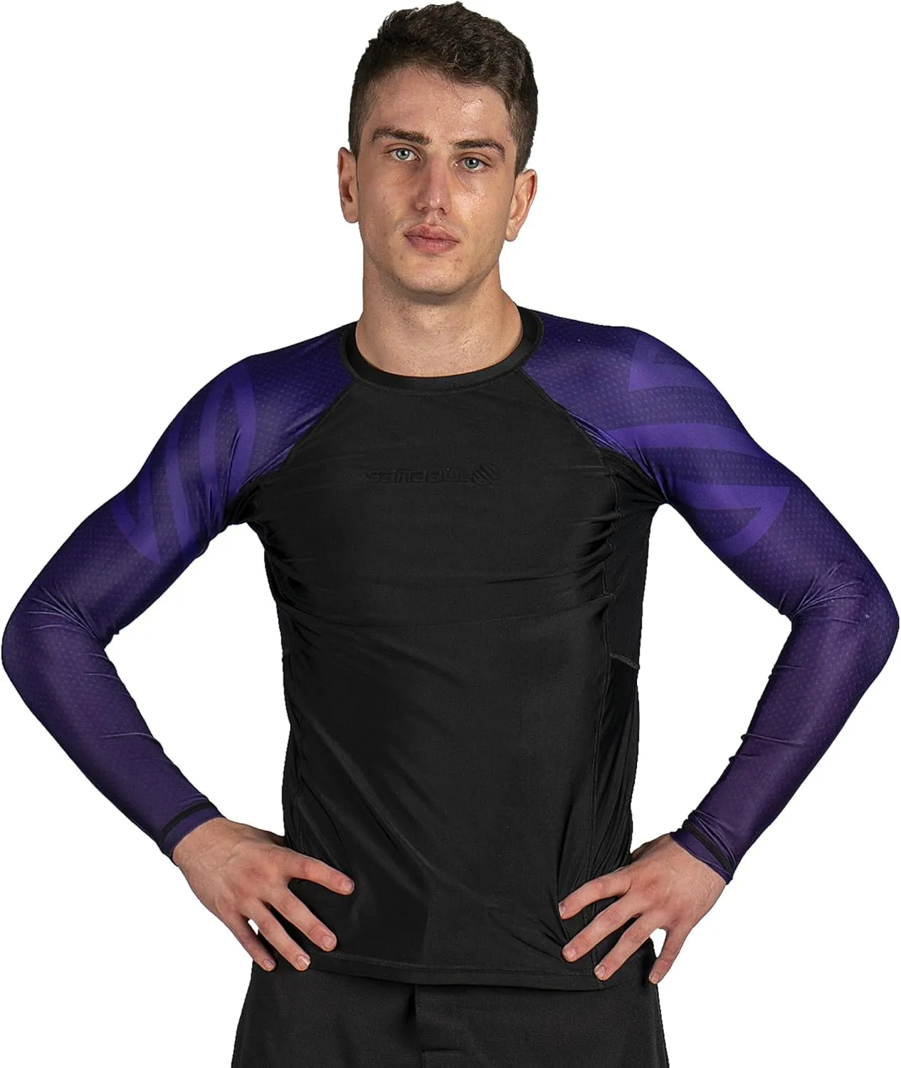 Sanabul Essential Long Sleeve Compression Training Rash Guard for MMA BJJ Wrestling Grappling and No Gi Jiu Jitsu rashguard