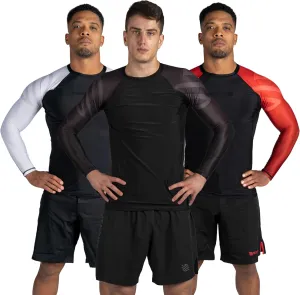 Sanabul Essential Long Sleeve Compression Training Rash Guard for MMA BJJ Wrestling Grappling and No Gi Jiu Jitsu rashguard