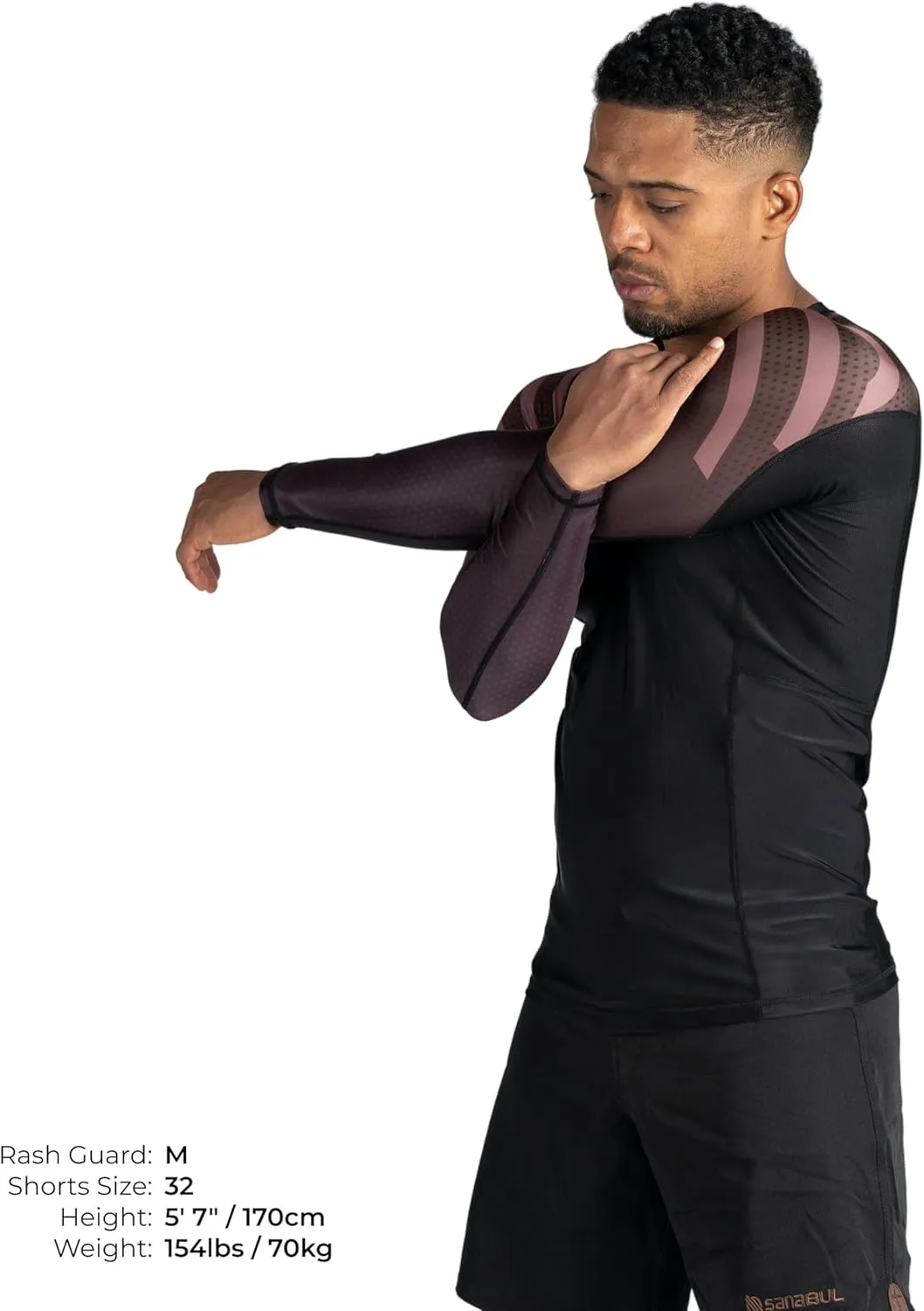 Sanabul Essential Long Sleeve Compression Training Rash Guard for MMA BJJ Wrestling Grappling and No Gi Jiu Jitsu rashguard