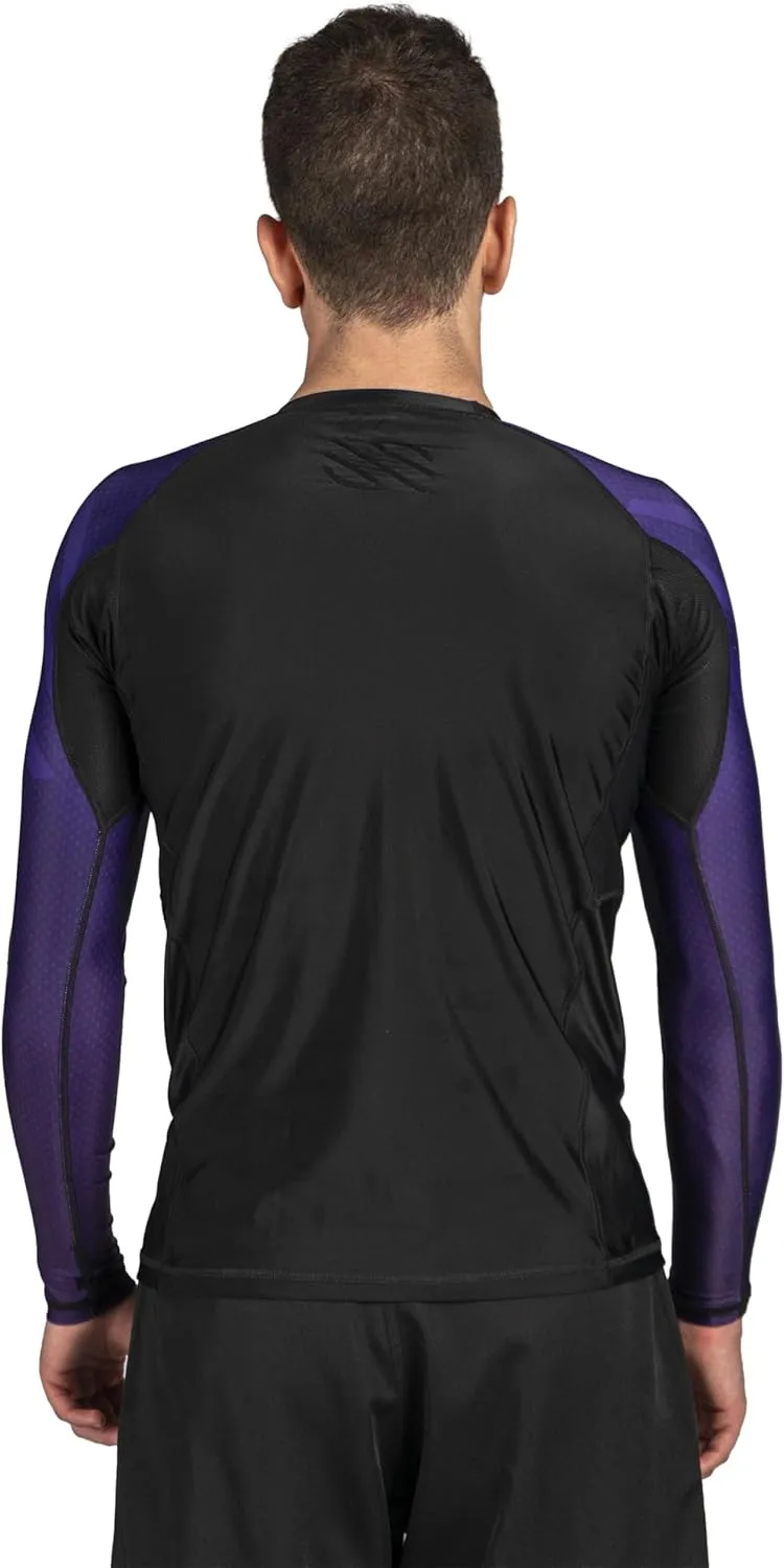 Sanabul Essential Long Sleeve Compression Training Rash Guard for MMA BJJ Wrestling Grappling and No Gi Jiu Jitsu rashguard
