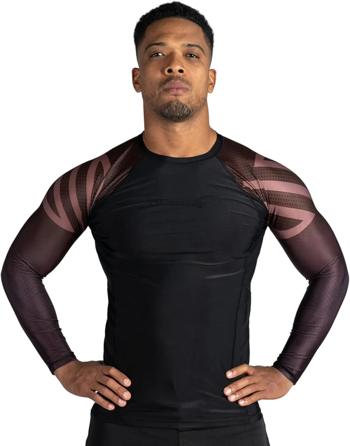 Sanabul Essential Long Sleeve Compression Training Rash Guard for MMA BJJ Wrestling Grappling and No Gi Jiu Jitsu rashguard