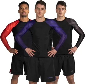 Sanabul Essential Long Sleeve Compression Training Rash Guard for MMA BJJ Wrestling Grappling and No Gi Jiu Jitsu rashguard