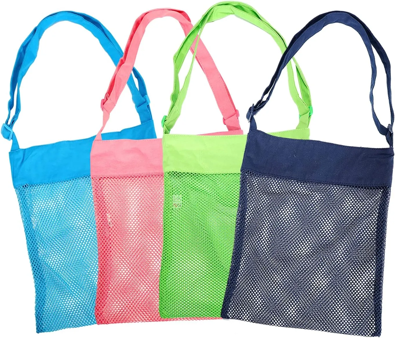 Sand Away Beach Treasures Seashell Pocket Mesh Bags - Set of 4(Large)