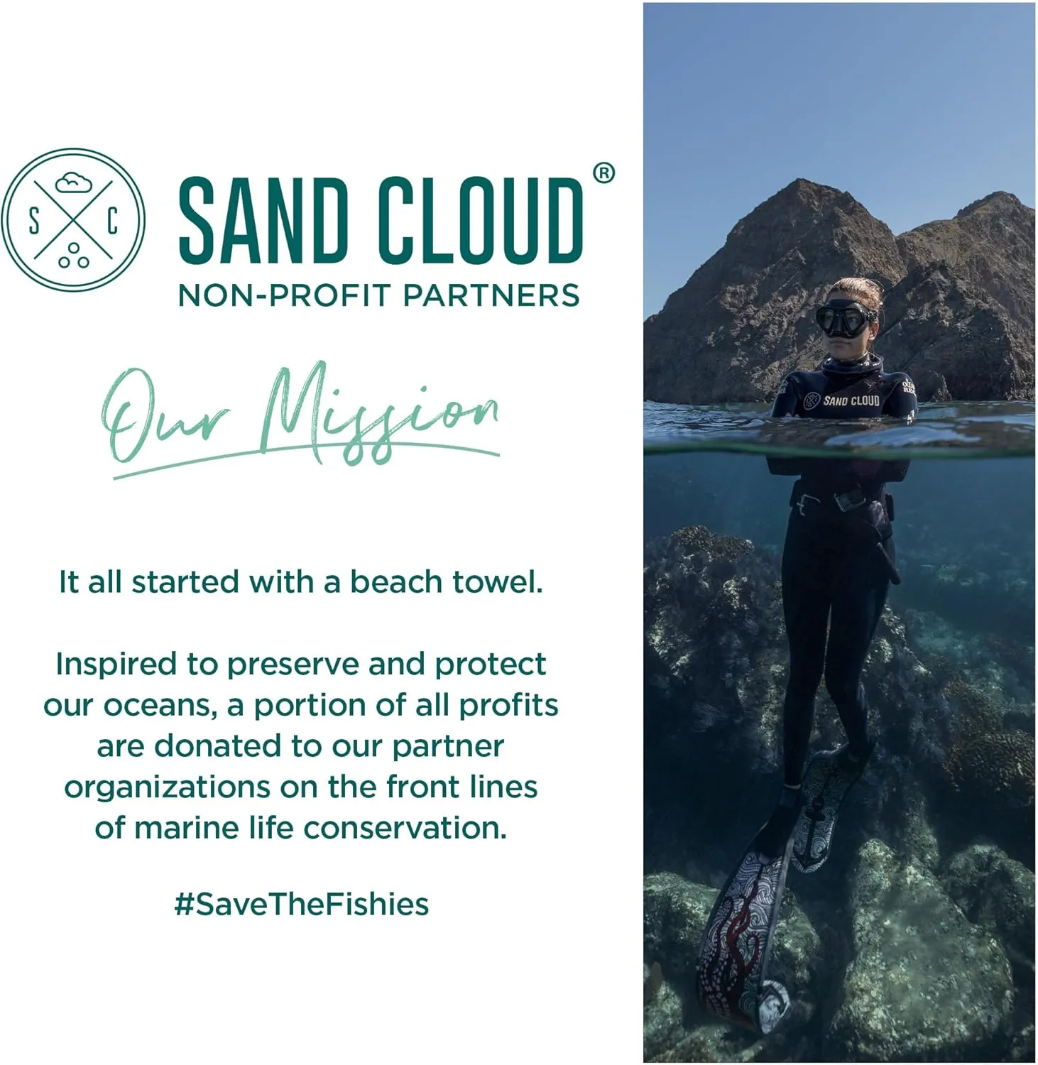 Sand Cloud Extra Large Turkish Beach Towel - Sand Free - 100% Organic Turkish Cotton Yarn - Quick Dry Towel for Beach, Picnic, Blanket or Bath - As Seen on Shark Tank - Marine Life (Manta Ray)