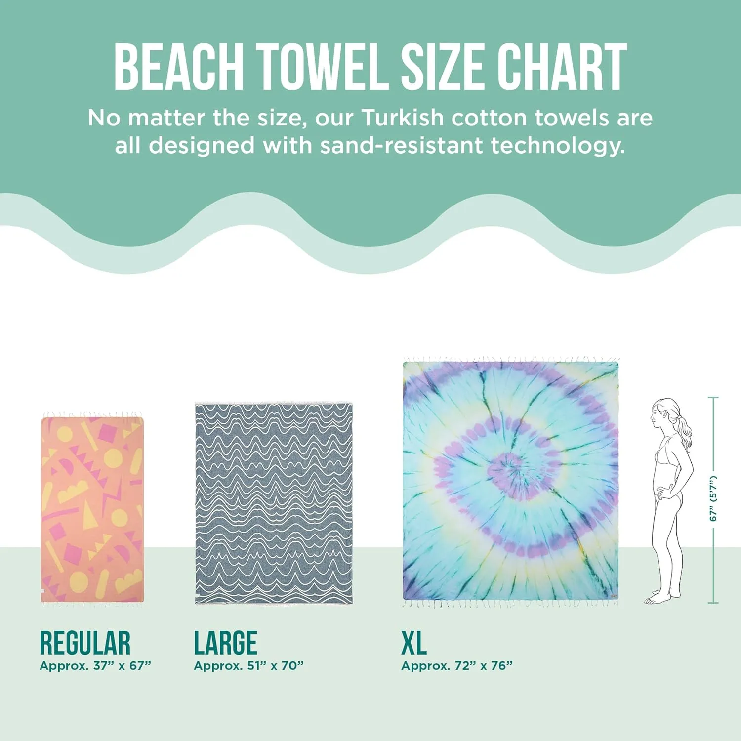 Sand Cloud Turkish Beach Towel - Sand Proof - 100% Certified Organic Turkish Towel - Quick Dry Towel for Beach, Picnic, Blanket or Bath Towel - As Seen on Shark Tank - Gocek (Coral)