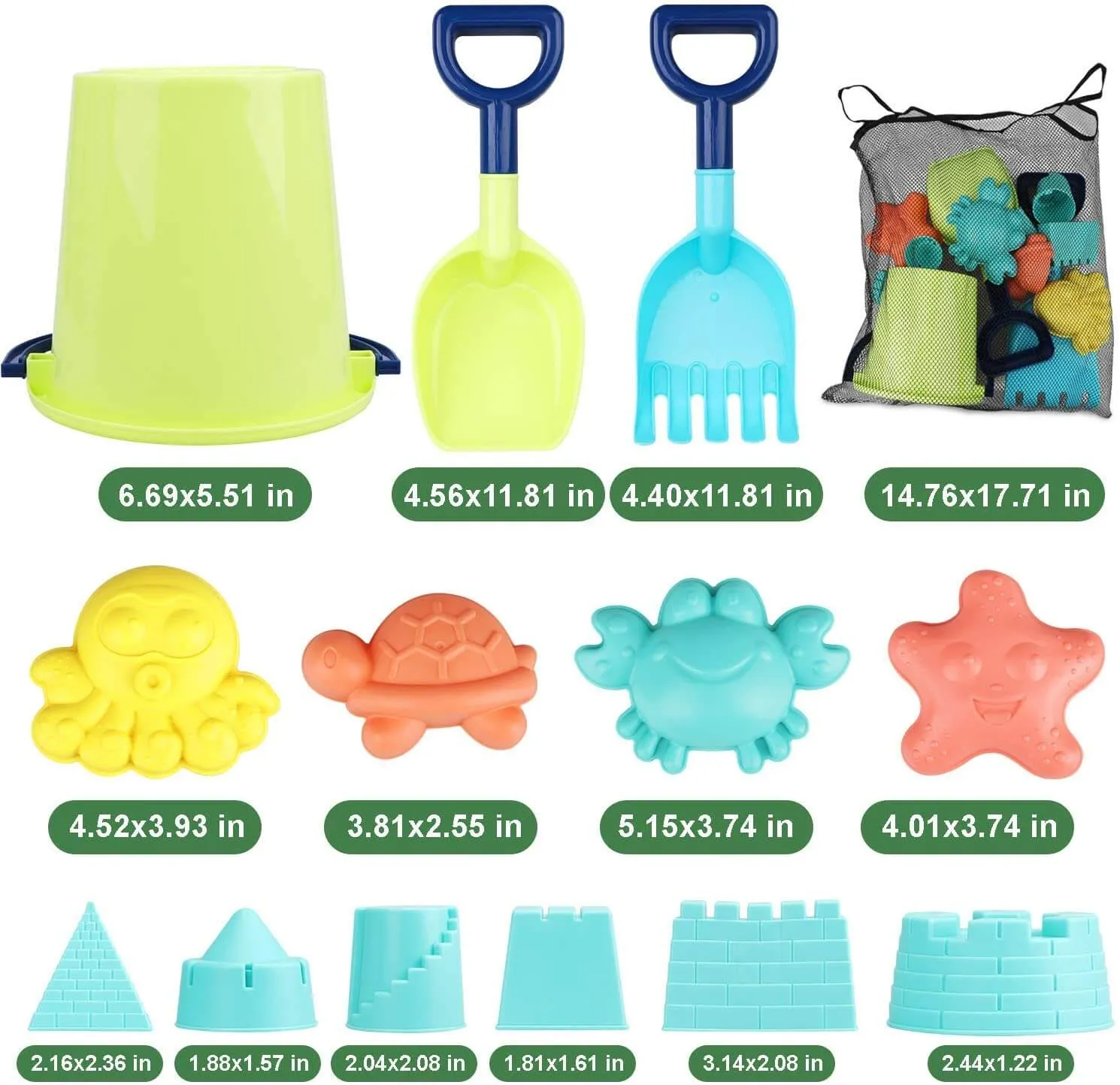 Sand Toys - 14 Beach Toys