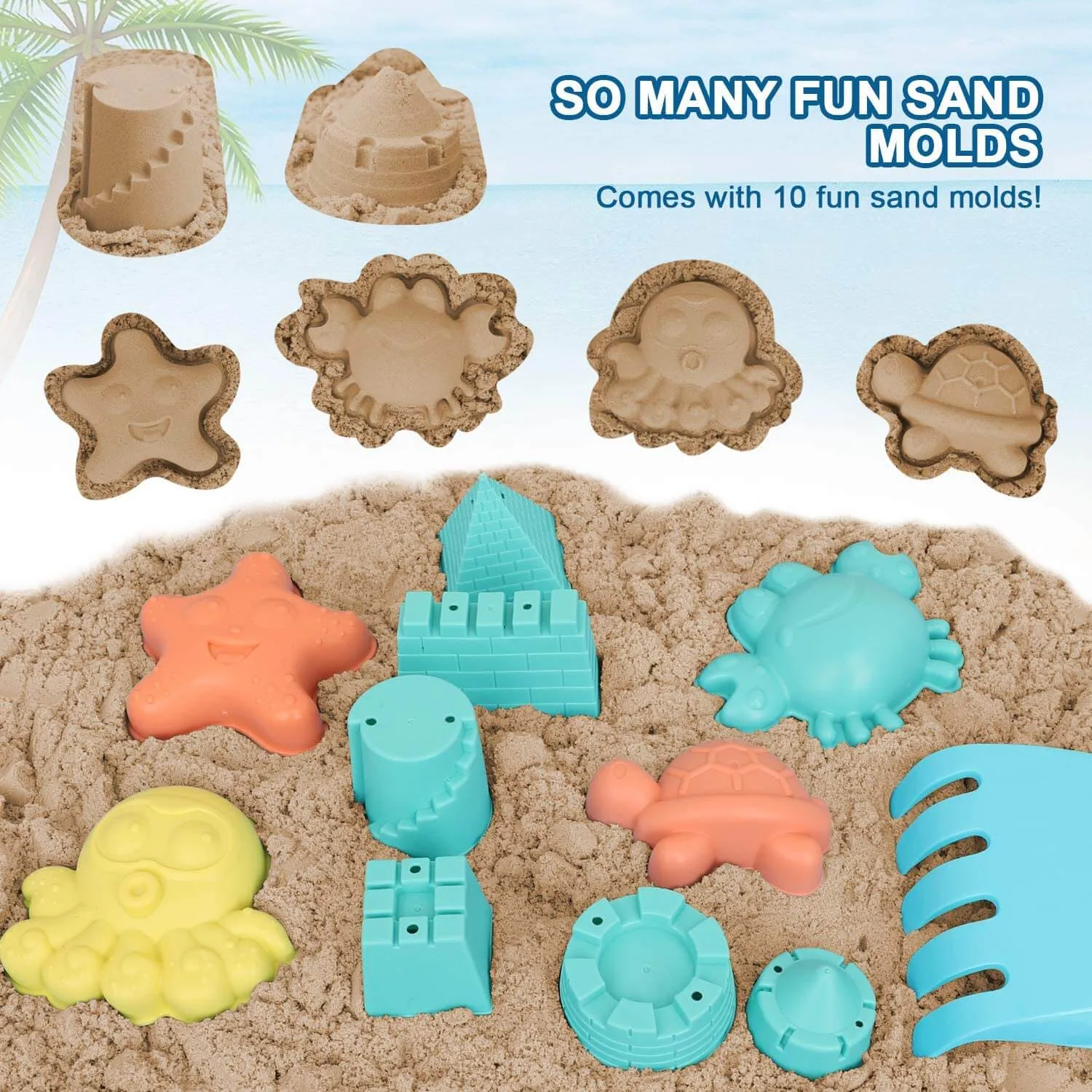 Sand Toys - 14 Beach Toys