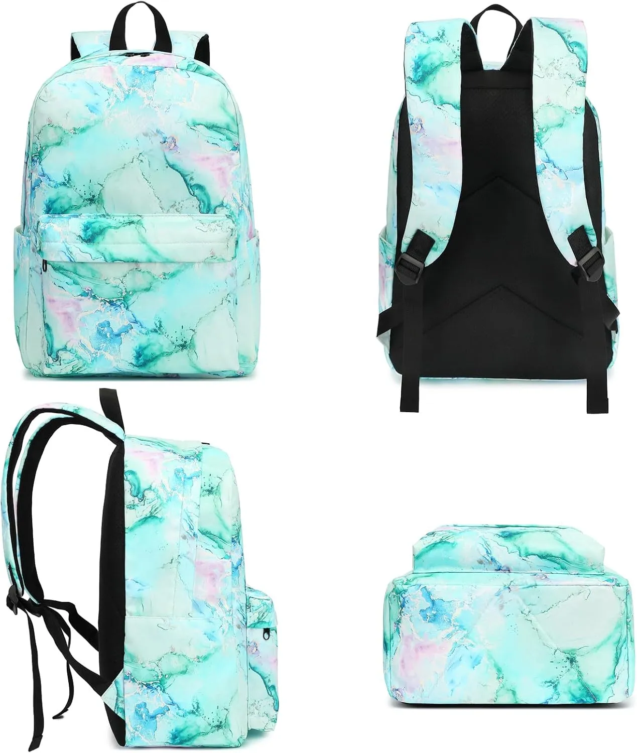 School Backpack for Girls, Kids Teens School Bags Bookbags Set with Lunch Bag Pencil Bag
