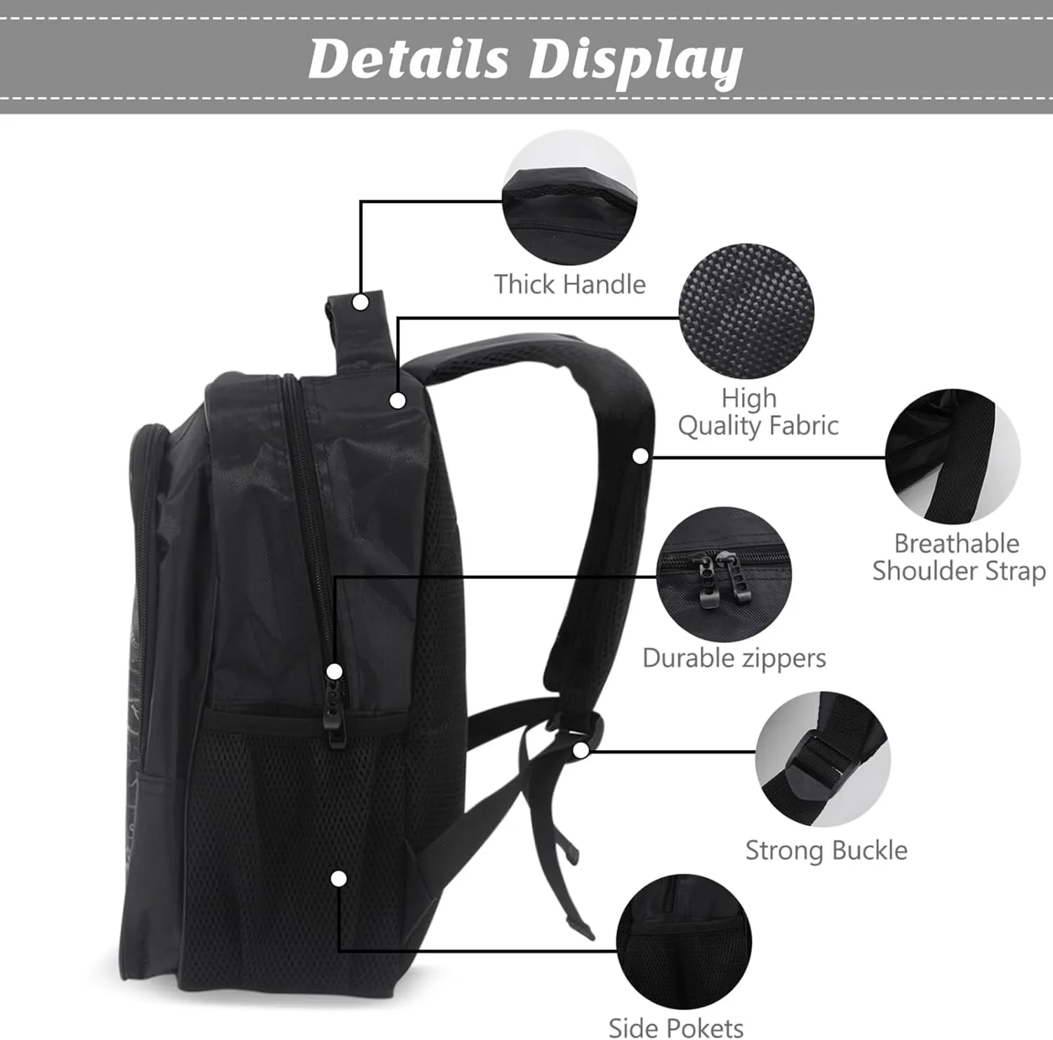School Backpack Set for Girls Boys 3-in-1 Kids Teens Elementary Middle School Bookbag with Lunch Bag Pencil Case