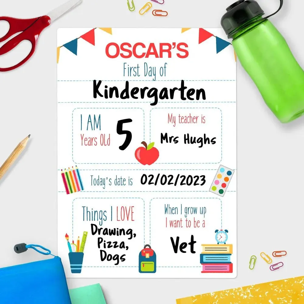 School First Day Sign