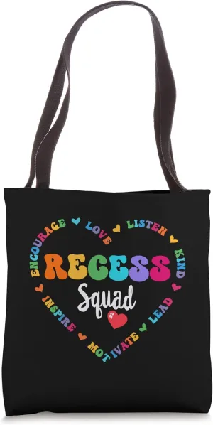 School Gifts Teachers Students Monitor R is for Recess Squad Tote Bag