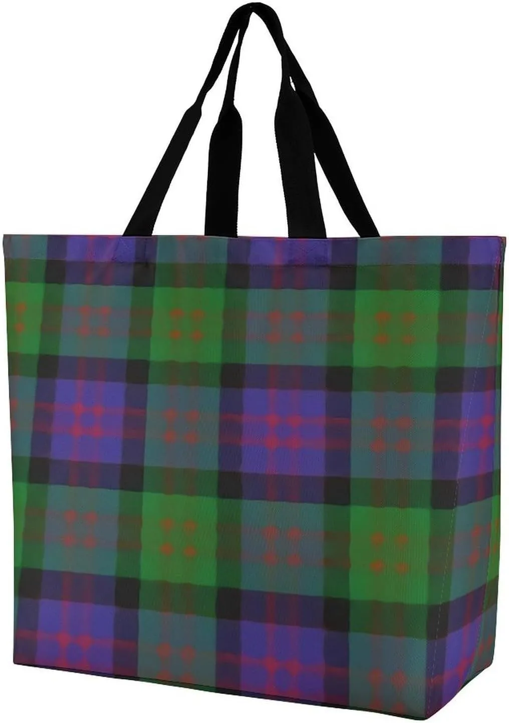 Scottish Clan Murray Tartan Plaid Large Capacity Single Shoulder Shopping Bag, Fashionable Shopping Bag