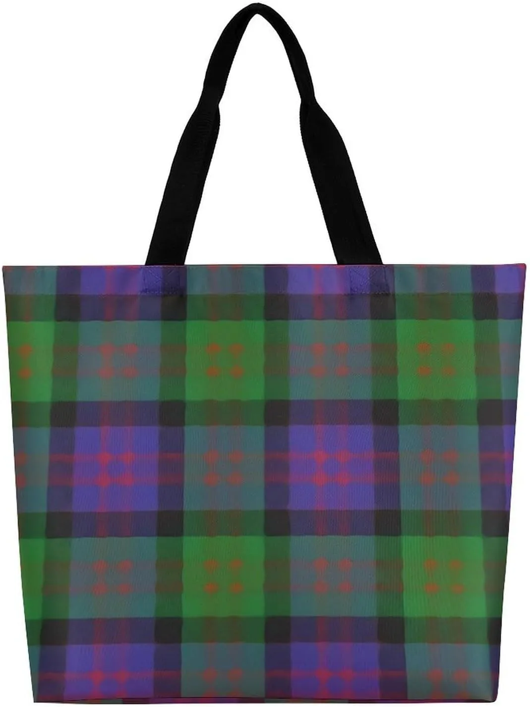 Scottish Clan Murray Tartan Plaid Large Capacity Single Shoulder Shopping Bag, Fashionable Shopping Bag