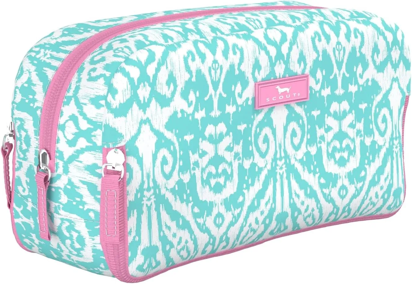 SCOUT 3-Way Bag - Travel Makeup Pouch and Toiletry Bag for Women with Three Zipper Compartments - Stands Upright, Wipes Clean