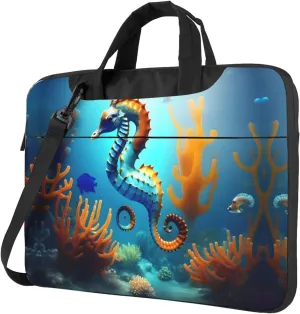 Seabed coral seahorse Prints Laptop Bag - with Soft Interior, Multiple Pockets - Ideal for Men, Travel and Business
