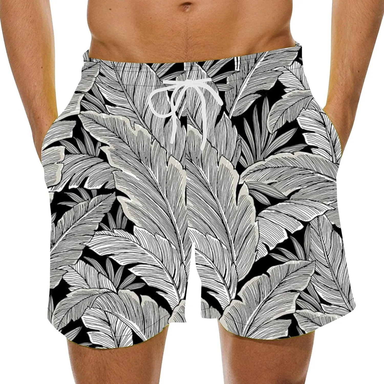 Sets for Men Summer Digital Print Drawstring Tie Elastic Waist Casual Fashion Beach Shorts Beach Shorts Swim Mens