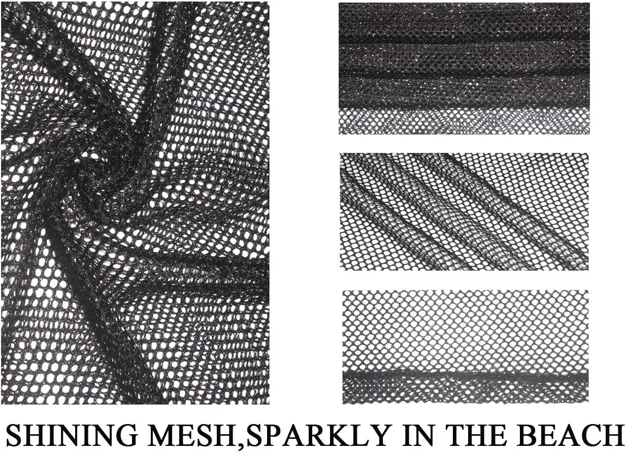 Sexy Cover Ups for Swimwear Women Casual See Through Crochet Mesh Bathing Suit Dress Summer